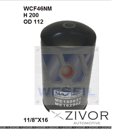 NIPPON MAX FUEL Filter For MITSUBISHI FUSO FV417 11.9L TD 08/96-1998 -WCF46NM