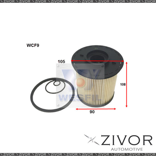 COOPER FUEL Filter For Hino Dutro XZU424R 4.6L TD 02/03-03/07 -WCF9* By Zivor*