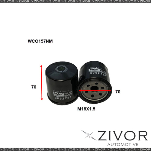 NIPPON MAX Oil Filter For Holden Barina Spark 1.2L 10/10-03/16 - WCO157NM