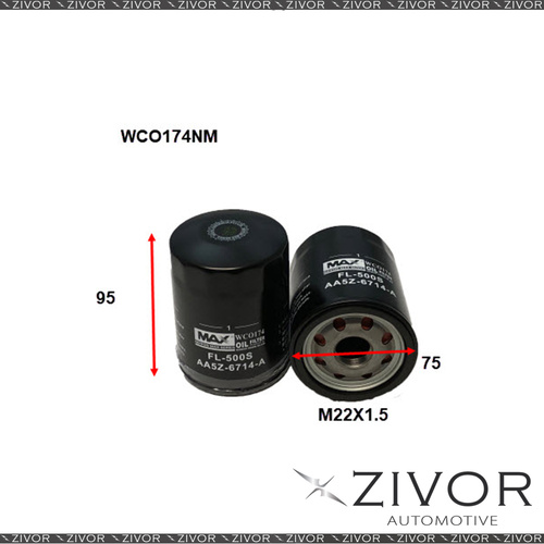 NIPPON MAX Oil Filter For Ford F150 5.0L V8 2015-on - WCO174NM  *By Zivor*