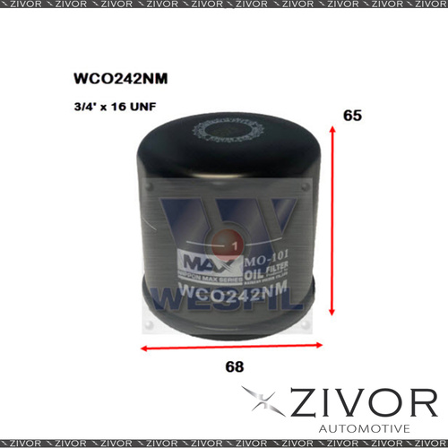 New NIPPON MAX Oil Filter For Toyota Camry 2.5L 11/17-on - WCO242NM
