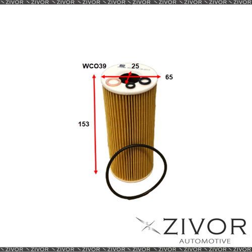 COOPER Oil Filter For Volkswagen Beetle 1.9L TDi 10/05-10/11 - WCO39  *By Zivor*