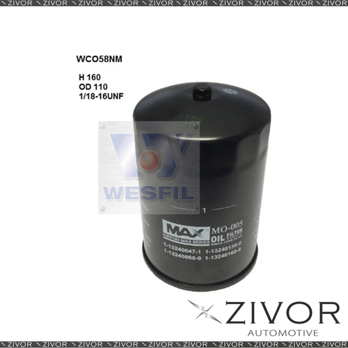 New NIPPON MAX Oil Filter For Nissan UD CMF88 6.9L TD 1992-1996 - WCO58NM