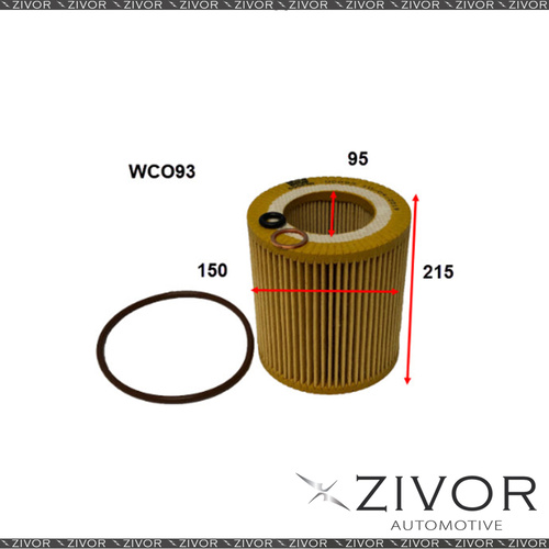 COOPER Oil Filter For BMW 1 M 3.0L 08/11-02/14 - WCO93  *By Zivor*