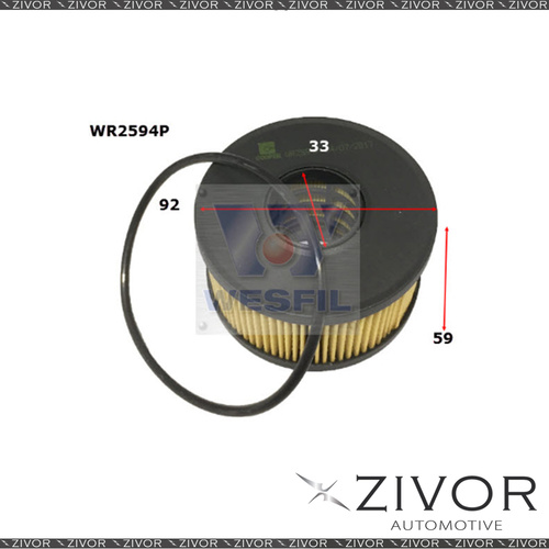 COOPER Oil Filter For Jaguar X-Type 2.2L TD 04/08-06/10 - WR2594P  *By Zivor*