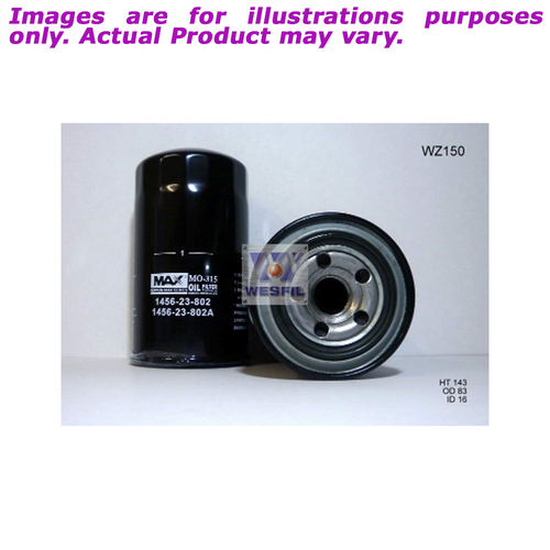 New NIPPON MAX Oil Filter For Mazda B2200, Bravo 2.2L D WZ150NM