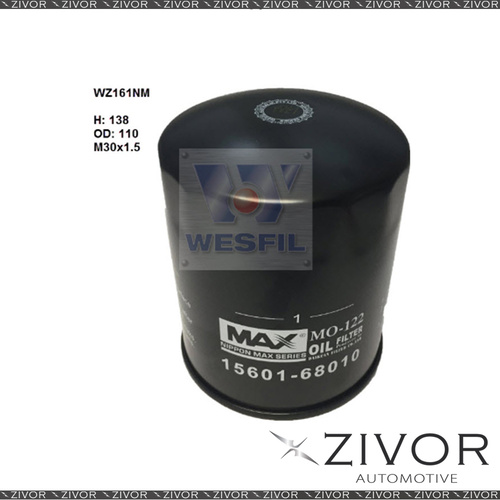 NIPPON MAX Oil Filter For Toyota Coaster Bus 4.0L D 10/85-01/90 - WZ161NM