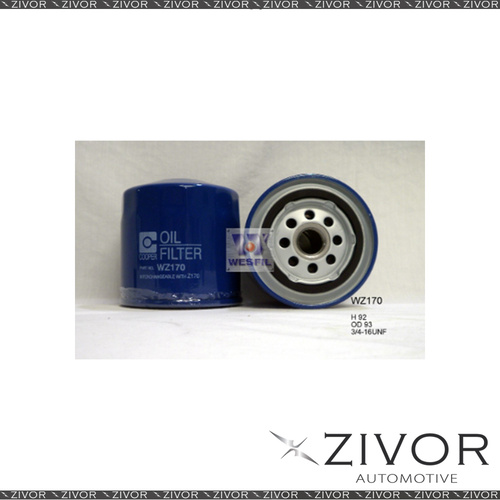 COOPER Oil Filter For Nissan Navara 2.4L 01/86-05/92 - WZ170  *By Zivor*