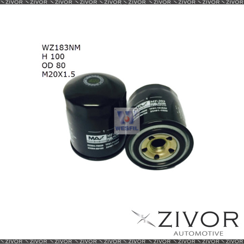 NIPPON MAX FUEL Filter For Hino Ranger Pro 10 - GH1J 8.0L TD 2003-2008 -WZ183NM