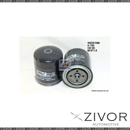 NIPPON MAX Oil Filter For MITSUBISHI FUSO Canter FE444 3.3L D 04/86-1991-WZ251NM