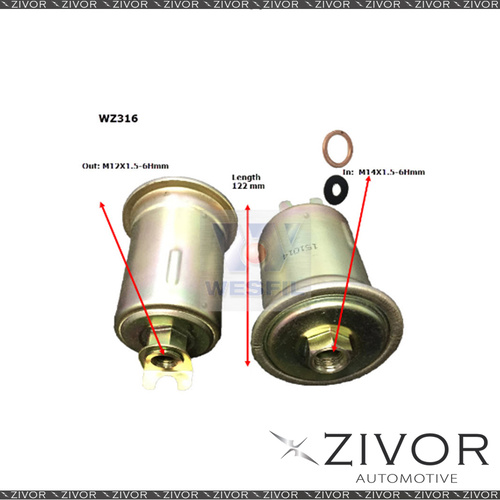 COOPER FUEL Filter For Toyota Camry 1.8L 05/87-1989 -WZ316* By Zivor*
