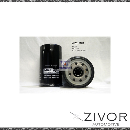 New NIPPON MAX Oil Filter For Hino 300 - XJC740R 5.1L TD 2014-on - WZ319NM