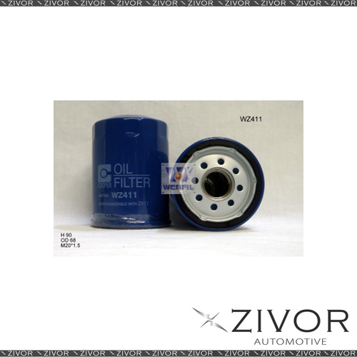 COOPER Oil Filter For Mitsubishi ASX 1.8L TD 07/10-06/13 - WZ411  *By Zivor*