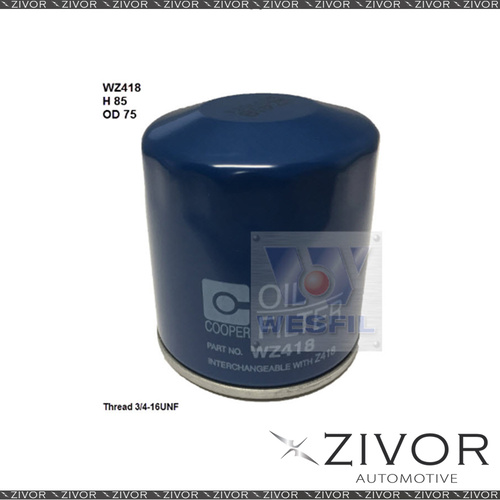 COOPER Oil Filter For Toyota Hilux 4.0L V6 04/05-09/15 - WZ418  *By Zivor*