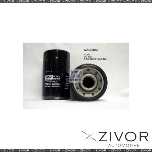 NIPPON MAX Oil Filter For Isuzu GVD34 7.8L TD 01/08-06/10 - WZ475NM  *By Zivor*