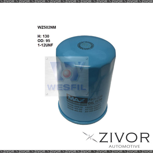 NIPPON MAX Oil Filter For Nissan Patrol 2.8L TD 01/98-2000 - WZ502NM  *By Zivor*