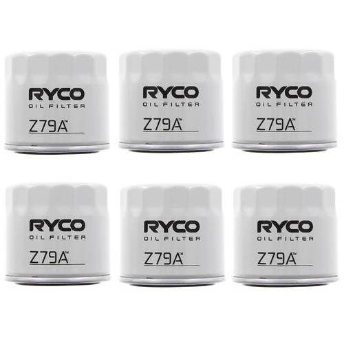 6x Pack of New RYCO Oil Filter Z79A - Equiv. Sakura C-1032, Wesfil WZ142, WZ79