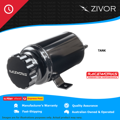 New RACEWORKS Black Make Up Tank 1L (Coolant Overflow) OD 89mm H 180mm ALY-070BK