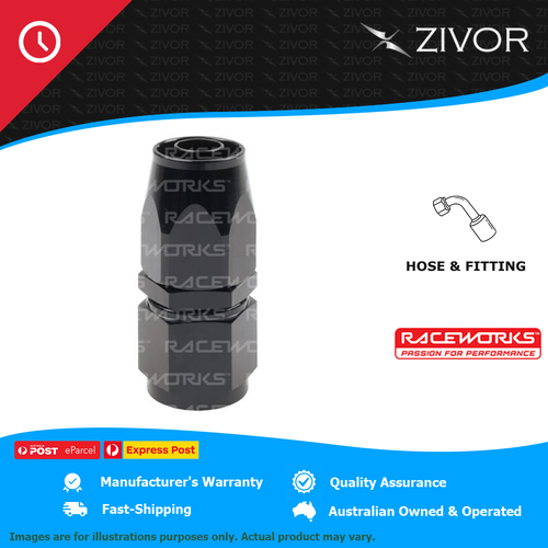 New RACEWORKS Cutter Hose Fitting Straight 45 Degree 2 Yrs Warranty RWF-102-08BK