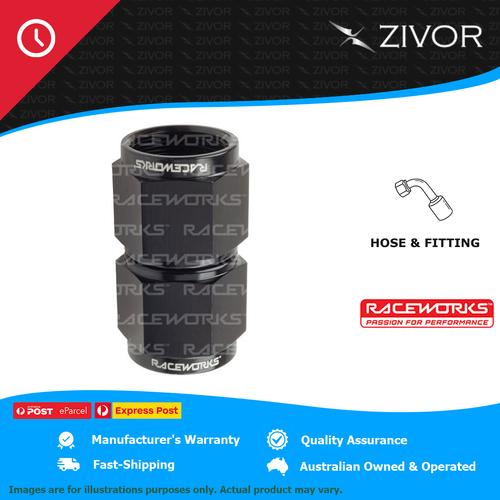 New RACEWORKS Female To Female Swivel Straight Straight RWF-131-10BK