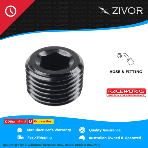 New RACEWORKS NPT Plug 1/8'' 1/8" NPT 2 Yrs Warranty RWF-932-02BK