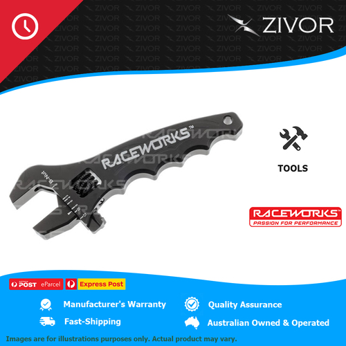 New RACEWORKS Adjustable AN Wrench 2 Yrs Warranty RWT-007BK