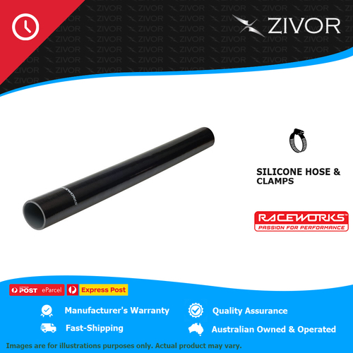 New RACEWORKS Silicone Straight 2.5" (63mm) X 75mm Black SHS-250BK
