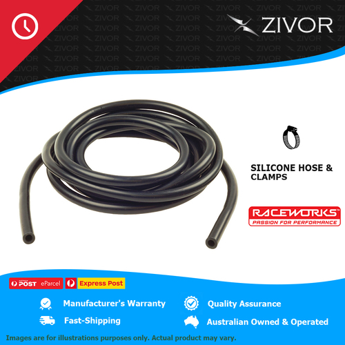 New RACEWORKS Vacuum Hose 3 Metre 6mm Black 2 Yrs Warranty SHV-006BK