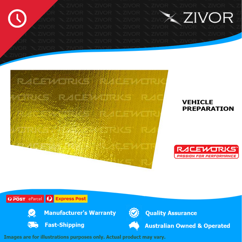 New RACEWORKS Gold Heat Shield Tape Self Adhesive 2" X 30Ft VPR-032