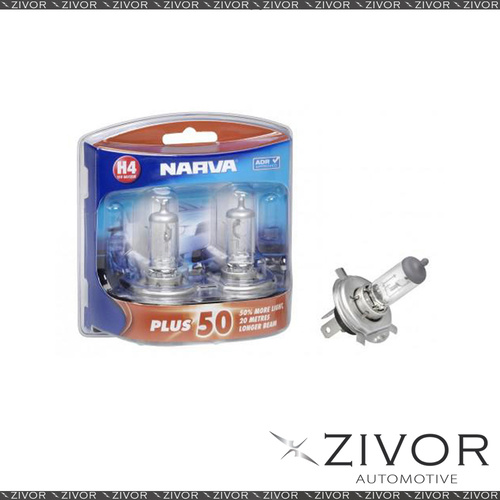 New NARVA H4 12V 60/55W P43T PLUS Globe-48872BL2 For Peugeot-405 *By Zivor*