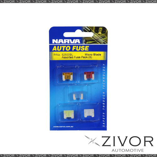 New NARVA Micro Blade Fuse 10A (5Pk) 52510BL