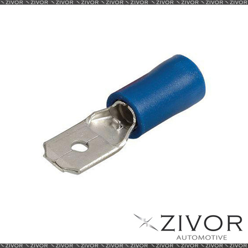 New NARVA Terminal Male Blade Blue 6.3mm (100Pk) 56122
