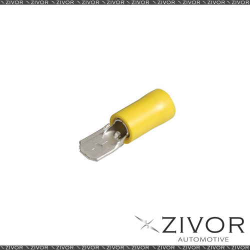 New NARVA Terminal Male Blade Yellow 6.3mm (100Pk) 56124