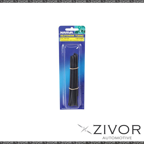 New NARVA Heatshrink 9.5mm X 1.2m Black 56618BL