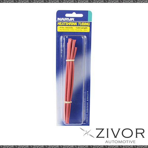 New NARVA Heatshrink 9.5mm x 1.2m Red 56638BL