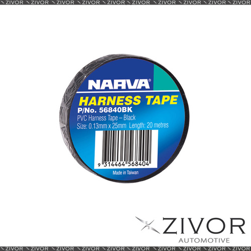 New NARVA PVC Insulation Tape 25mm x 20m Black 56840BK