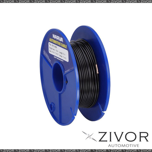 New NARVA Auto Cable 10A 3mm x 30m Black 5813-30BK