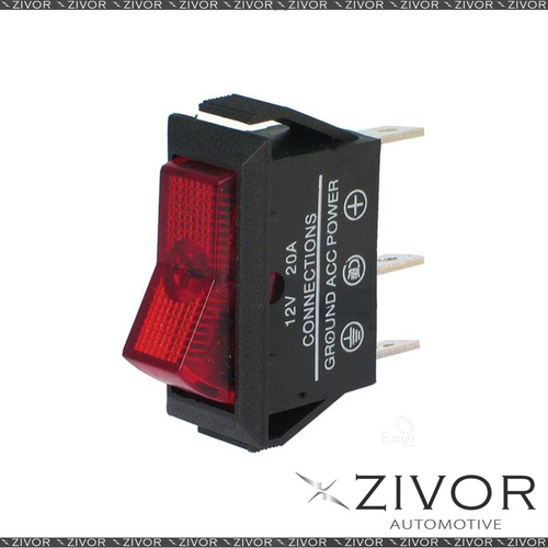 New NARVA Rocker Switch Illuminated On/Off Red 62018BL *By Zivor*