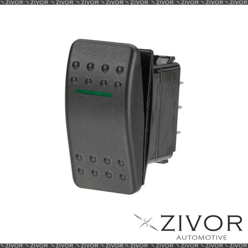 New NARVA Rocker Switch Sealed 12V 20A Green LED On Off 63113BL *By Zivor*