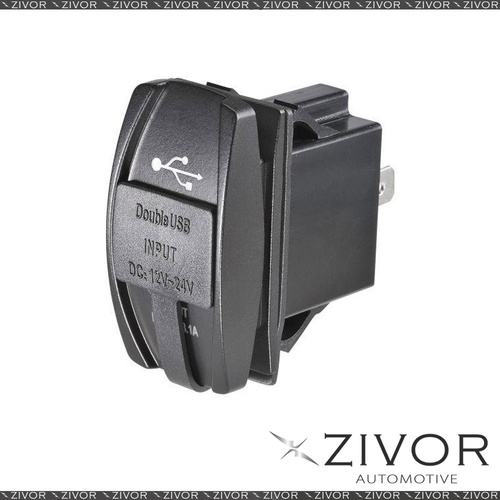 New NARVA Socket Dual USB 2 Port 12/24V 63218BL *By Zivor*