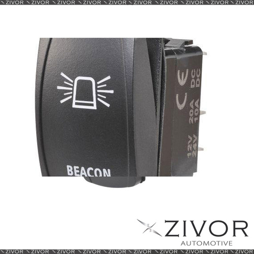 New NARVA Rocker Switch Beacon 12/24V Amber LED 63234BL *By Zivor*