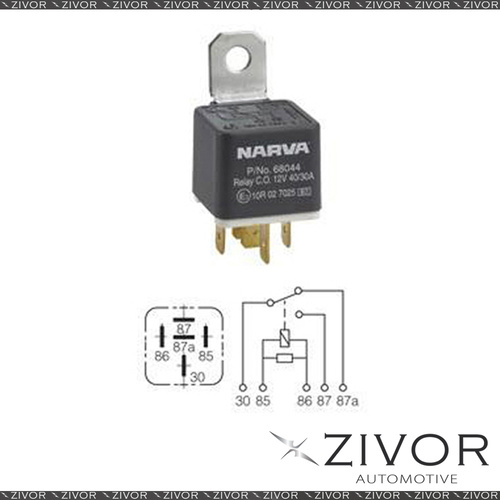 New NARVA Relay Change-Over With Resistor 24V 5 Pin 30A/20A 68052BL *By Zivor*