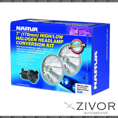 New NARVA 7" H4 Free Form Halogen Headlamp Conversion Kit 12V 60/55W - 72002