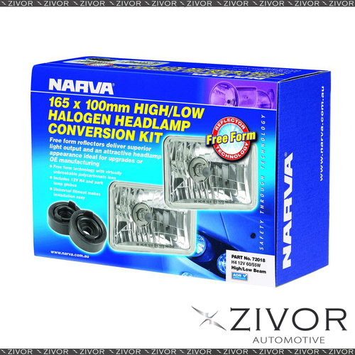 NARVA H4 165X100mm Free Foam Halogen Headlamp Conversion Kit 12V 60/55W - 72018