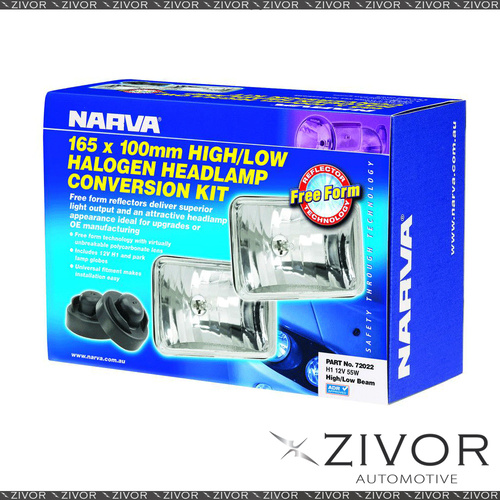 New NARVA H1 165X100 Free Form High Beam Halogen Headlamp Conversion Kit 12V 55W