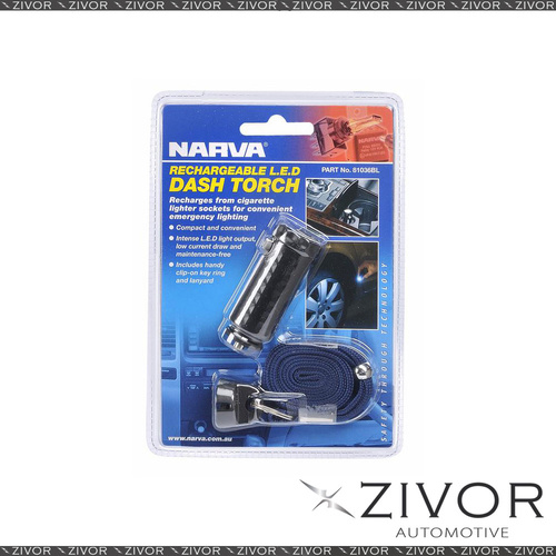New NARVA NARVA 12V Cigarette Lighter Torch Rechargeable #81036BL