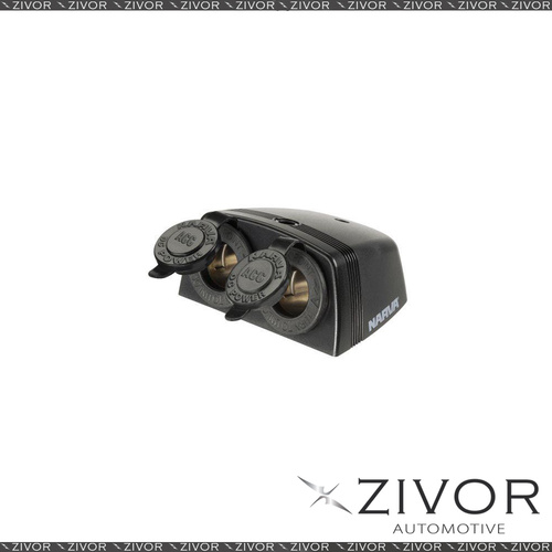 New NARVA HD Twin Surface Mount Socket Accessory Black 81160BL