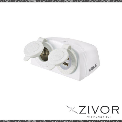 New NARVA HD Surface Mount Accessory/Dual USB White 81168WBL