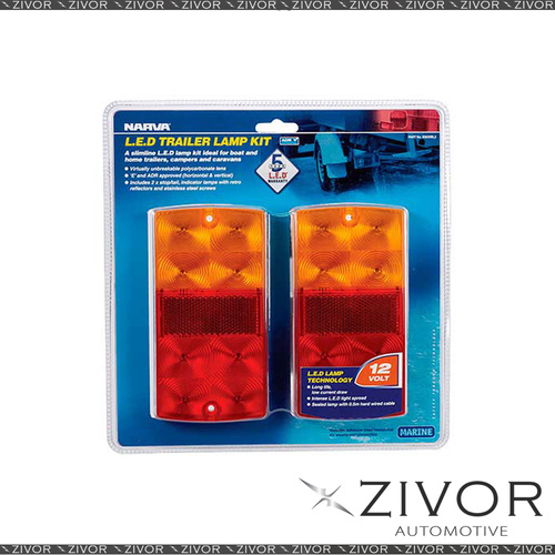 New NARVA LED Stop/Tail Lamp Slimline Pair 93630BL2