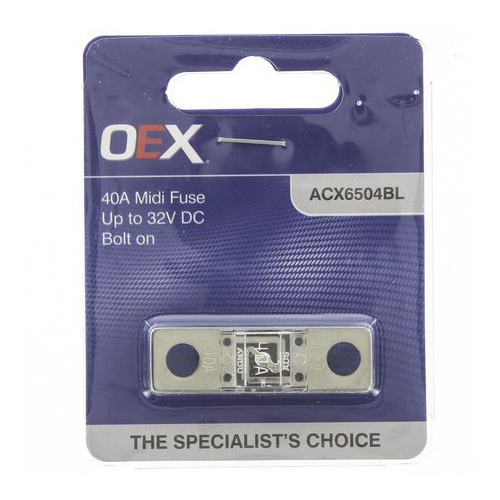 New OEX 41mm Copper Tin Plated 40A Midi Fuse  Bolt On - Single Pack ACX6504BL